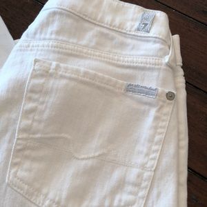 7 for all mankind white jeans